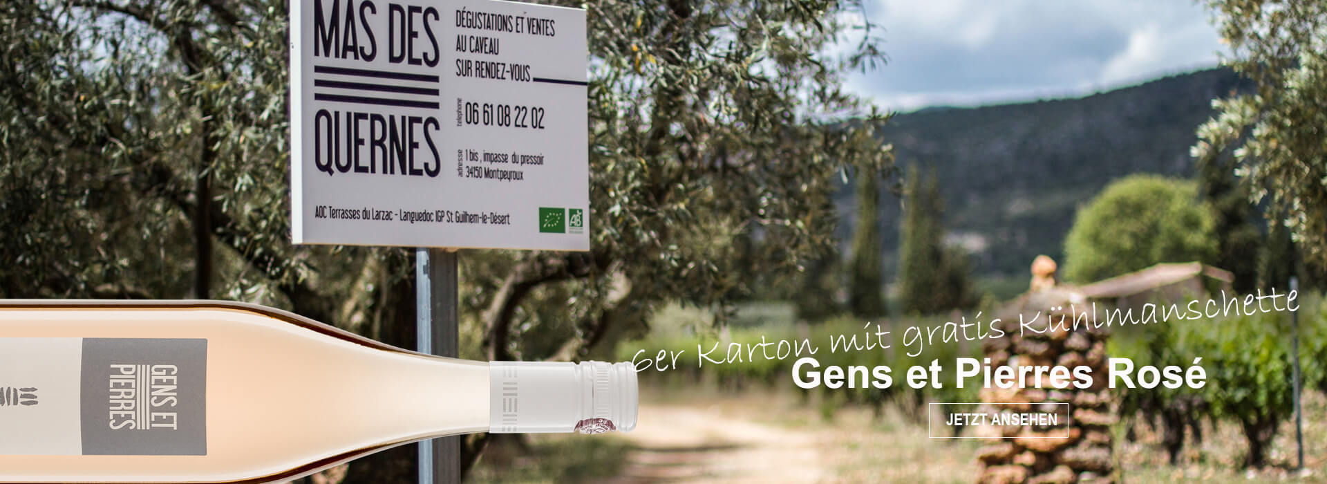 Gens et Pierres Rosé 6er Karton plus Gratis Kühlmanschette Gens et Pierres Rosé 6er Karton plus Gratis Kühlmanschette